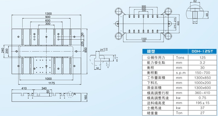 DDH-125T閉式雙點高速精密沖床