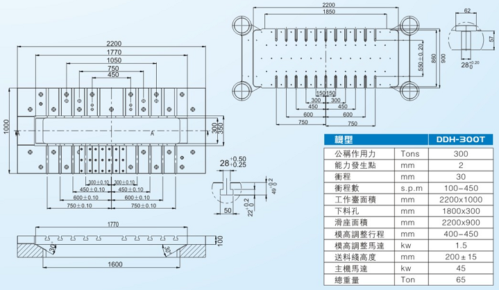 DDH-300T 高將閉式雙點(diǎn)高速?zèng)_床