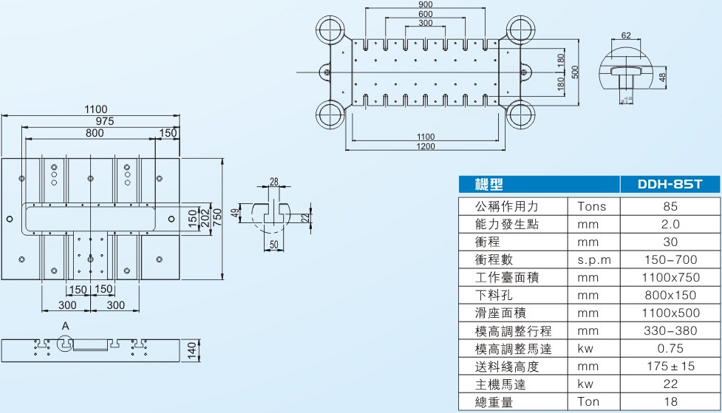 DDH-85T 高將閉式雙點(diǎn)高速?zèng)_床