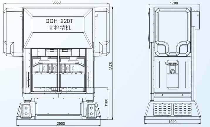 DDH-225T閉式雙點(diǎn)高速精密沖床