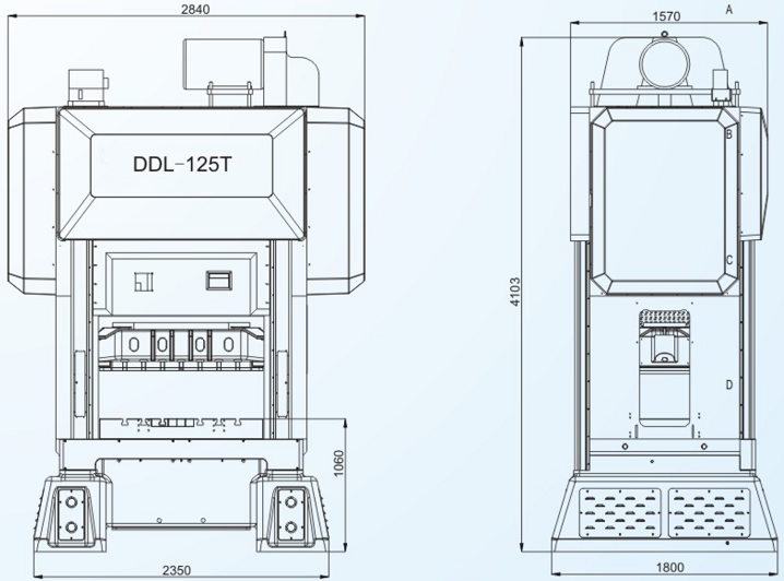 DDL-125T 高將閉式雙點高速沖床